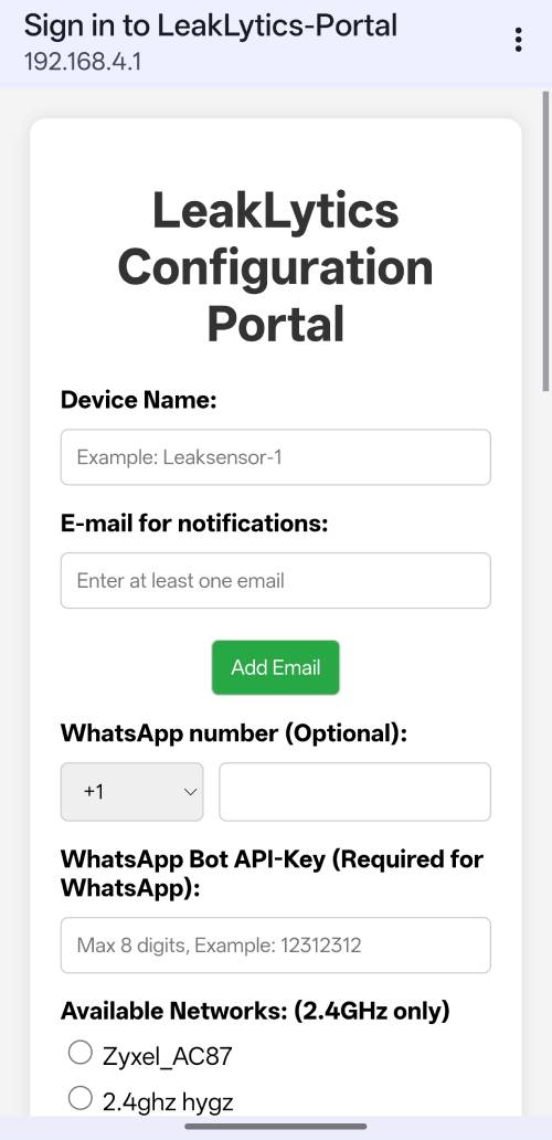 Configuration Portal Example